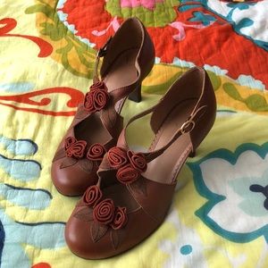 Anthropology Miss Albright Leather Heels